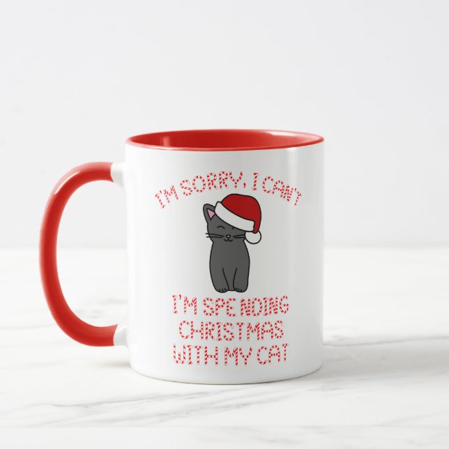Taza Estoy gastando Navidades con mi gato gracioso (Izquierda)
