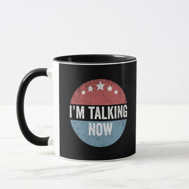Taza Estoy hablando ahora del debate de Trump Kamala (Izquierda)