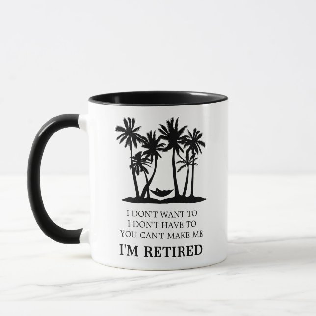 Taza Estoy jubilado diciendo un retiro gracioso (Izquierda)