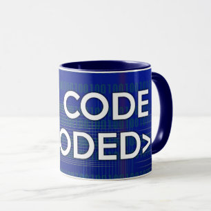 Taza ESTOY SEDIENTO DE CÓDIGO Informática