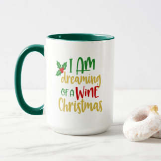 Taza Estoy Soñando Con Una Navidad De Vino Regalo Diver
