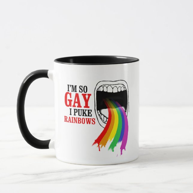 Taza Estoy tan gay que vomito Arcoíris (Izquierda)