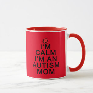 Taza Estoy tranquila soy una mamá autista