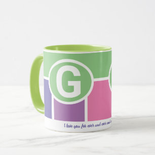 Taza Estrechas de las bandas femeninas con café monogra