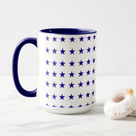 Taza Estrella azul de la bandera estadounidense