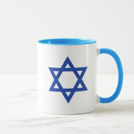 Taza Estrella de David azul