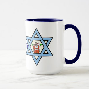 Taza Estrella de David y Santa Chrismukkah Mug