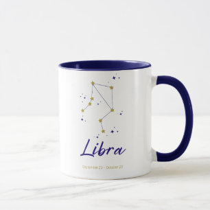 Taza Estrella de la constelación del Rótulo libra zodia