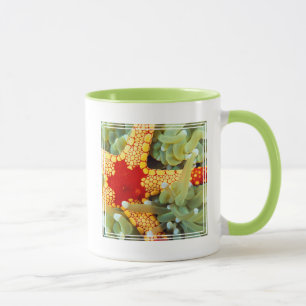 Taza Estrella de mar roja y amarilla