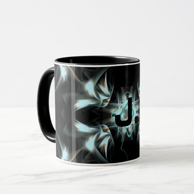 Taza Estrella deco con monograma (Anverso izquierdo)