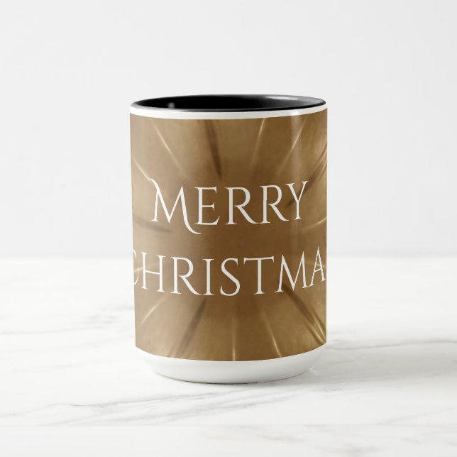 Taza Estrella elegante de Navidades marrones dorados en (Centro)