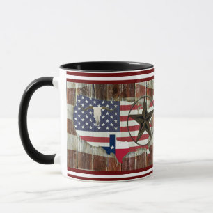 Taza Estrella solitaria rusa de Texas Larga Mug del Cue