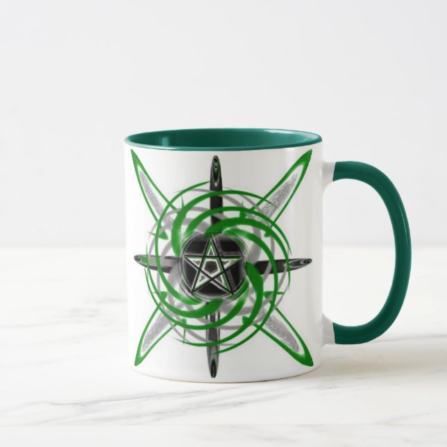 Taza Estrella verde Pentagram (Derecha)