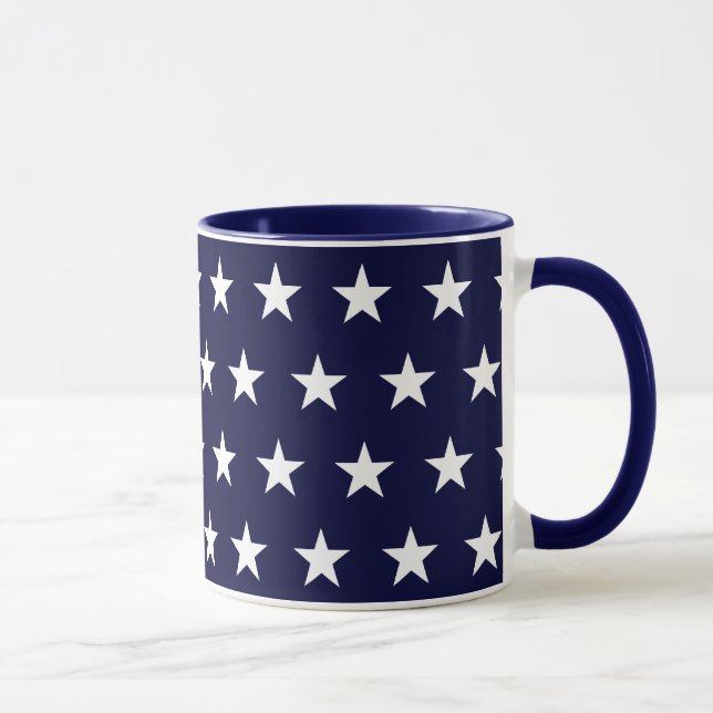 Taza Estrellas azules marino y blancas (Derecha)