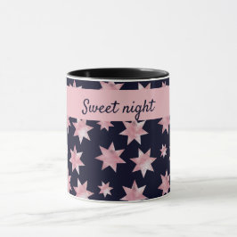 Taza Estrellas brillantes rosas en personalizado person