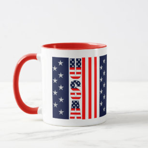 Taza Estrellas de la bandera de los Estados Unidos y do
