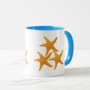 Taza Estrellas de mar naranjas