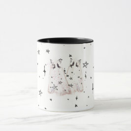 Taza "Estrellas de Punk" de gato fantasma espeluznante