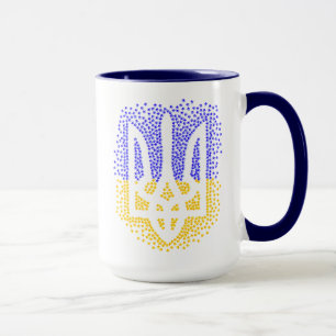 Taza Estrellas de tridente de heraldry de Ucrania