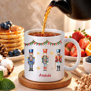 Taza Estrellas lindas de cascanueces al acuarela