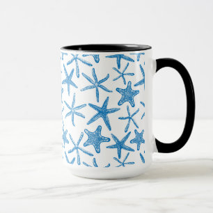 Taza Estrellas marinas de azul