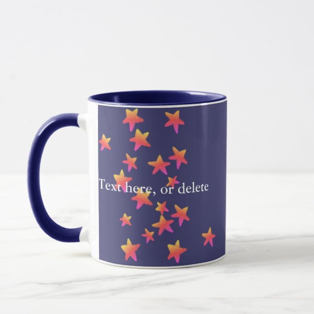 Taza Estrellas rosas amarillas personalizadas (Izquierda)