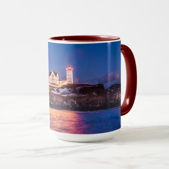 Taza Estrellas sobre el faro de Nubble en Maine (Anverso derecho)