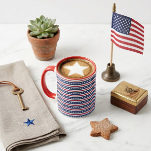 taza estrellas y franjas Americana