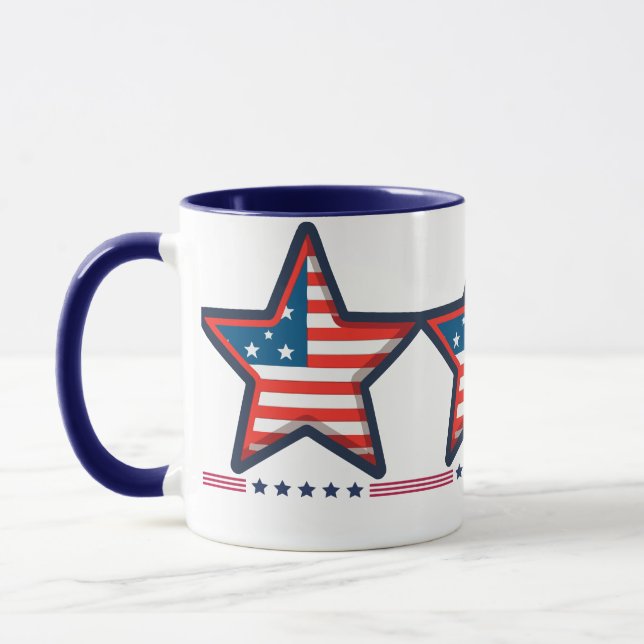 Taza "Estrellas y franjas de cerdo americano" (Izquierda)
