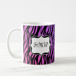 Taza Estribos de cebra rosada/púrpura caliente Monogram
