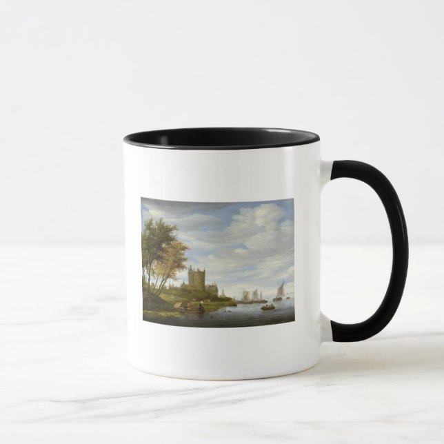 Taza Estuario del río con un castillo (Derecha)