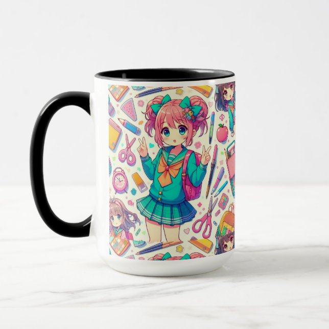 Taza estudiante de anime (Izquierda)