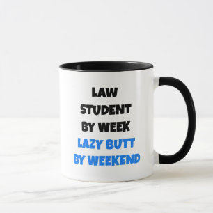 Taza Estudiante de Derecho Lazy Butt