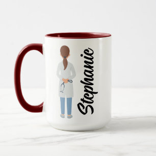 Taza Estudiante de Medicina Personalizado Doctora Fem