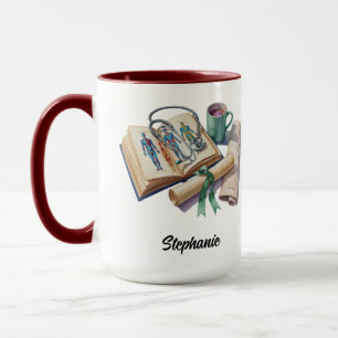 Taza Estudiante de Medicina Personalizado Doctora Fem