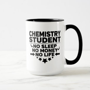 Taza Estudiante de Química No Duerme Ni Dinero Ni Vida
