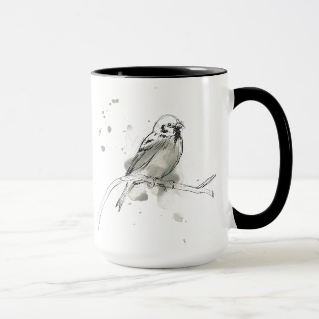 Taza Estudio de aves gestural (Derecha)