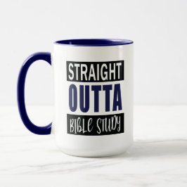 Taza Estudio de la Biblia graciosa cristiana cita azul 