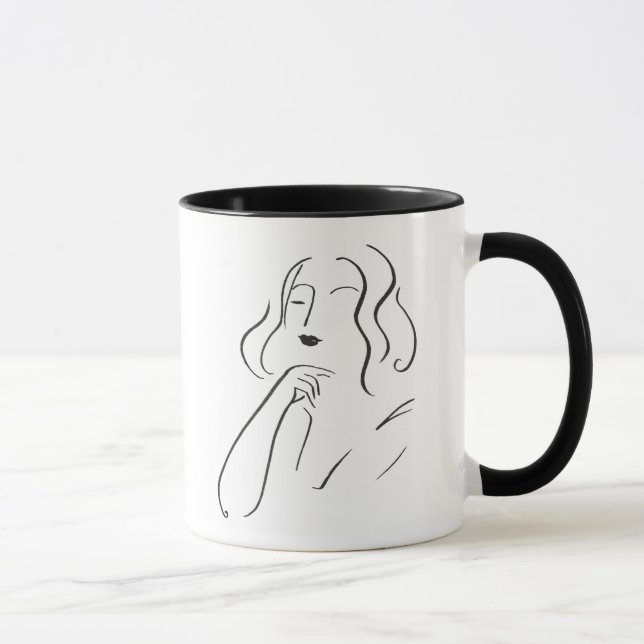 Taza Estudio simple - Esbozo de una mujer (Derecha)