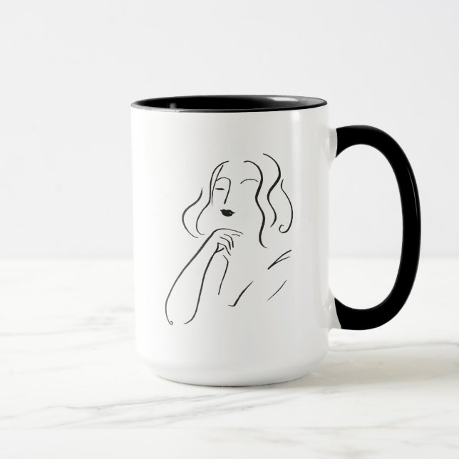 Taza Estudio simple - Esbozo de una mujer (Derecha)