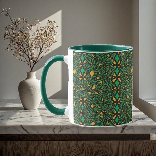 Taza Eternal Knots Celtic Heritage Abstract Art Irish  (Eternal Knots Celtic Heritage Abstract Art Irish Mug)