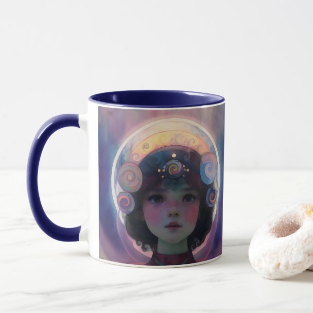 Taza Ethereal Fantasy Celestial Child Dream Guardian (Con donut)