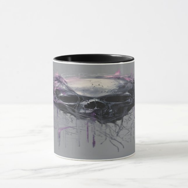 Taza Ethereal Skull Abstract Grunge Dark Art (Centro)