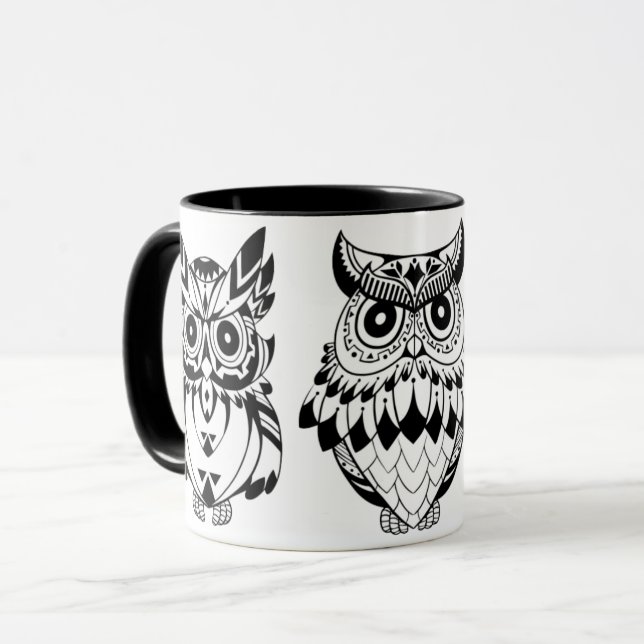 Taza Ethnic Owl (Anverso izquierdo)
