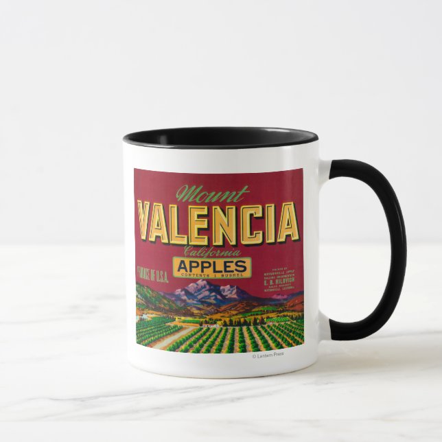 Taza Etiqueta de Apple del Monte Valencia - Watsonville (Derecha)