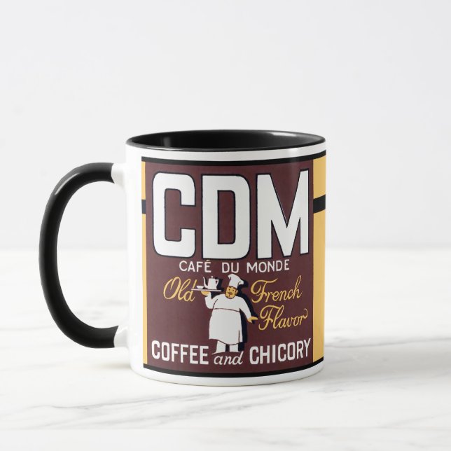 Taza Etiqueta de café legible CDM Mug ・ Cerámica 11 oz. (Izquierda)