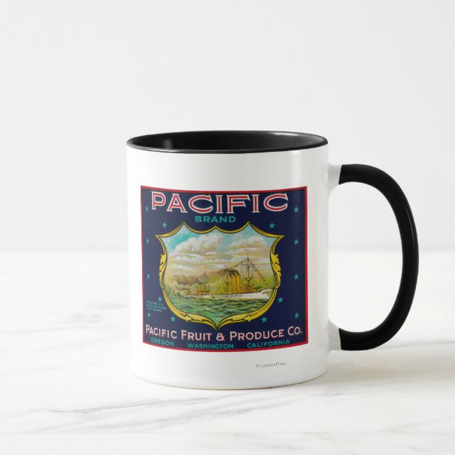 Taza Etiqueta de canal de Apple del Pacífico (Derecha)