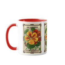 Etiqueta de envase de semilla vintage, flores de n