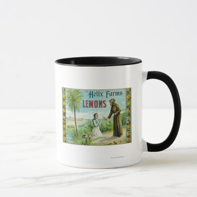 Taza Etiqueta de limón de granjas HelixSan Diego, CA (Derecha)