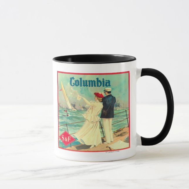 Taza Etiqueta de Naranja de Columbia (Derecha)